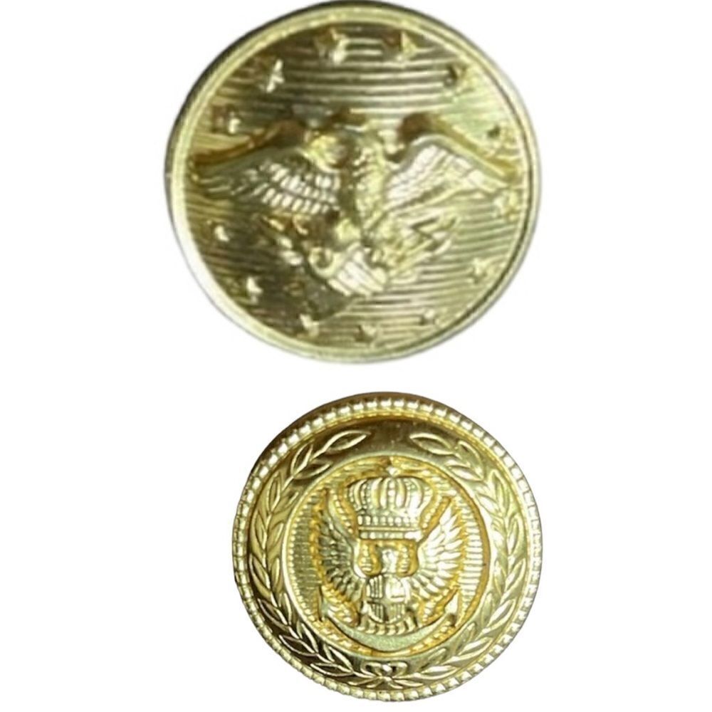 Vintage Military Buttons Gold tone (10)